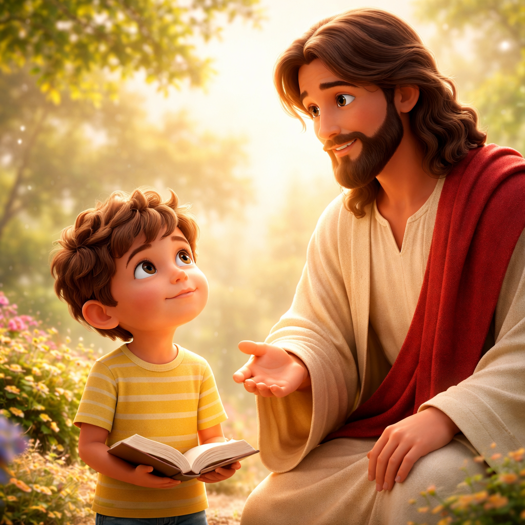 Child Learning About Jesus - Roman Catholic