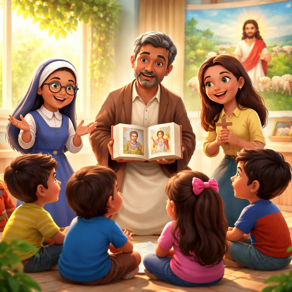 Children Learning About Faith - Roman Catholic